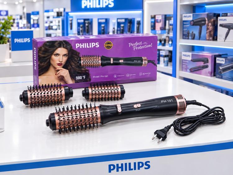 سشوار برس دار چرخشی دوکاره کیفیت بالا فلیپس PHILIPS PROFESSIONAL 181 2in1