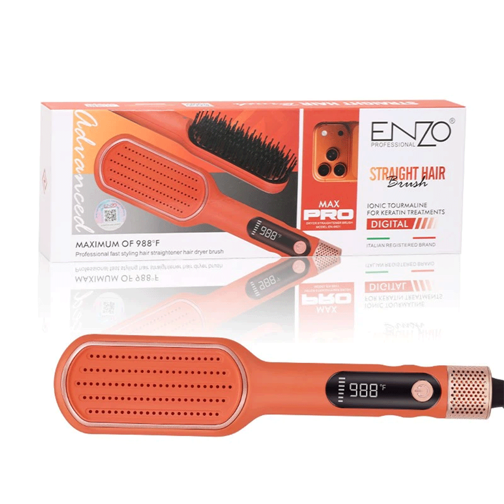 برس حرارتی کراتین صافی شلاقی انزو ایتالیا ENZO PROFESSIONAL ITALY 9921